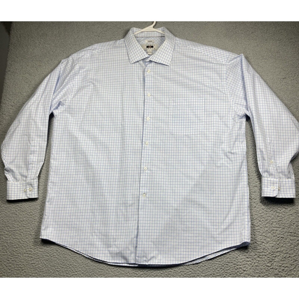 Joseph Abound Shirt Mens 18 1/2 34-35 Blue Long Sleeve Button No Iron Classic